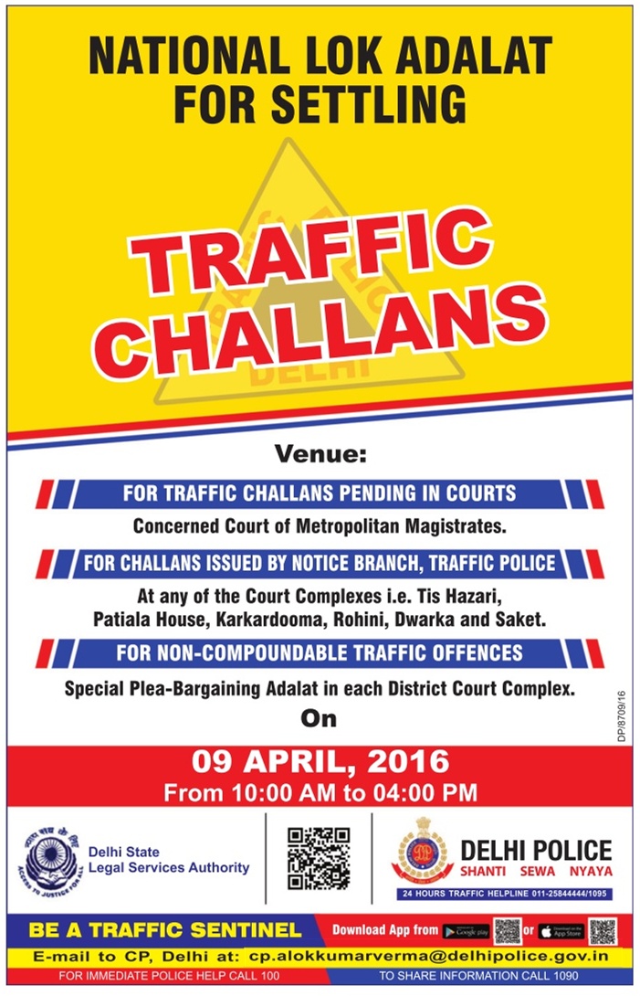 Delhi Police Traffic Challans Advertisement