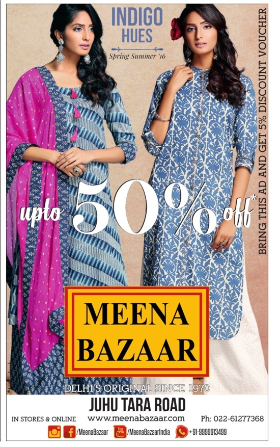 Meena Bazaar Indigo Hues Mumbai Advertisement