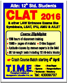 Time CLAT 2016 Advertisement