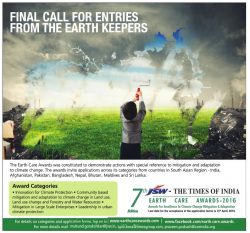 Earth Care Awards Advertisement TOI Mumbai