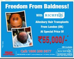 Richfeel Trichology Center Advertisement in TOI Mumbai