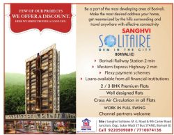 Sanghvi Solitaire Advertisement in TOI Mumbai