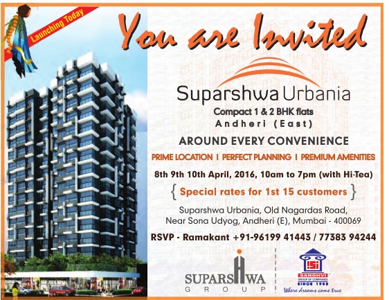 Suparshwa Group Advertisement in TOI Mumbai