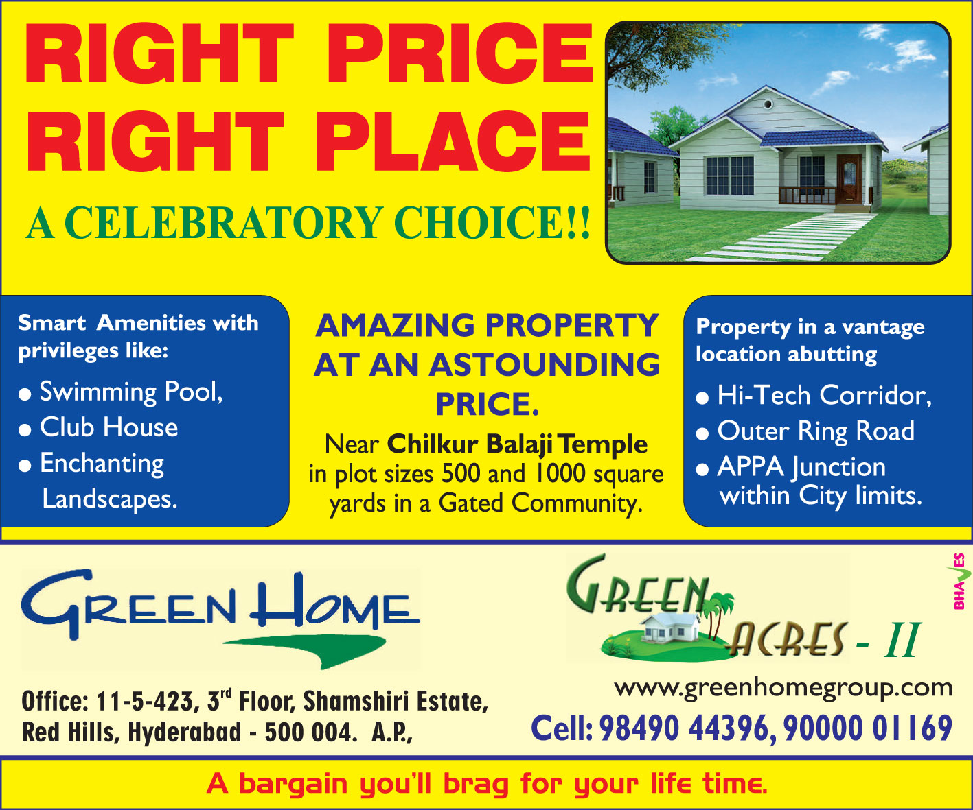 Green Home Chilkur Property Ad