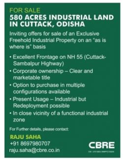 cbre-industrial-land-sale-ad-times-of-india-bangalore-13-6-17