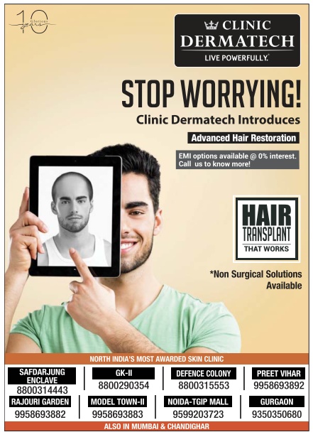 Clinic Dermatech Advance Hair Restoration Ad - Advert Gallery
