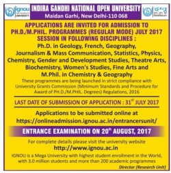 indira-gandhi-national-open-university-admissions-ad-times-of-india-chennai-12-07-2017