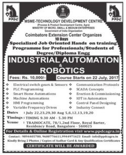 msme-industrial-automation-and-robotics-training-programme-ad-times-of-india-bangalore-13-07-2017