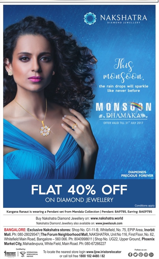 nakshatra-monsoon-dhamaka-flat-40%-on-diamond-jewellery-ad-bangalore-times-13-07-2017