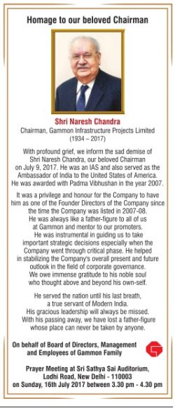 naresh-chandra-obituary-ad-times-of-india-mumbai-12-07-2017