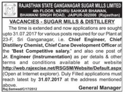 rajasthan-state-ganganagar-sugar-mills-limited-vacancies-ad-times-ascent-bangalore-12-07-2017
