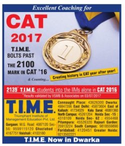 time-coaching-for-cat-2017-ad-times-of-india-delhi-13-07-2017