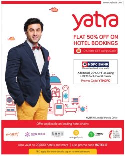 yatra-flat-50%-on-hotel-bookings-ad-times-of-india-bangalore-13-07-2017