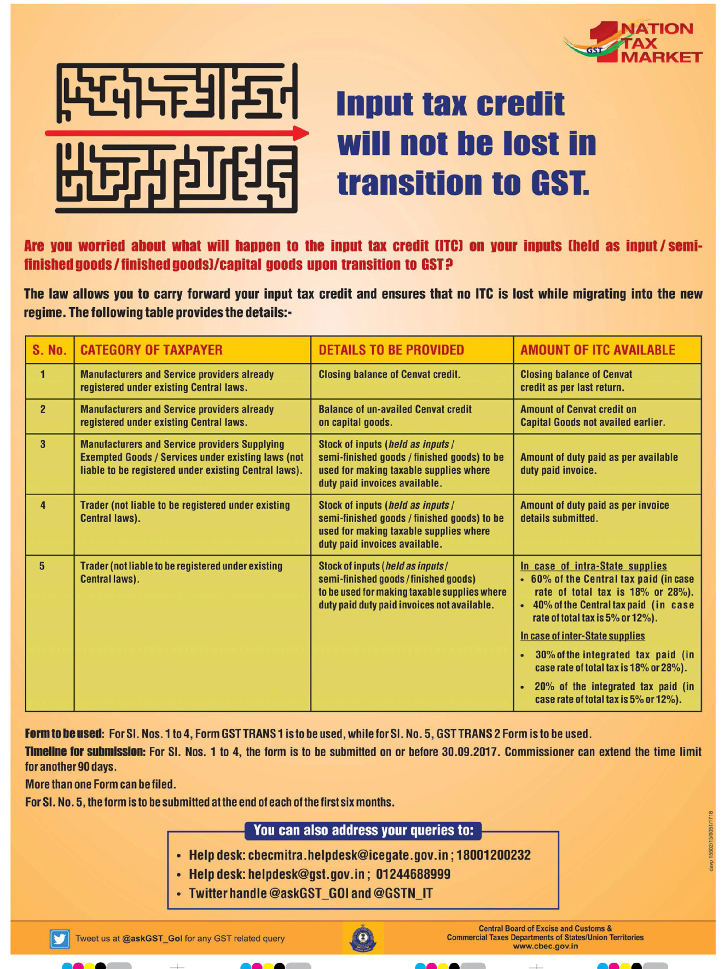 gst-input-tax-credit-will-not-be-lost-in-transition-to-gst-ad-advert