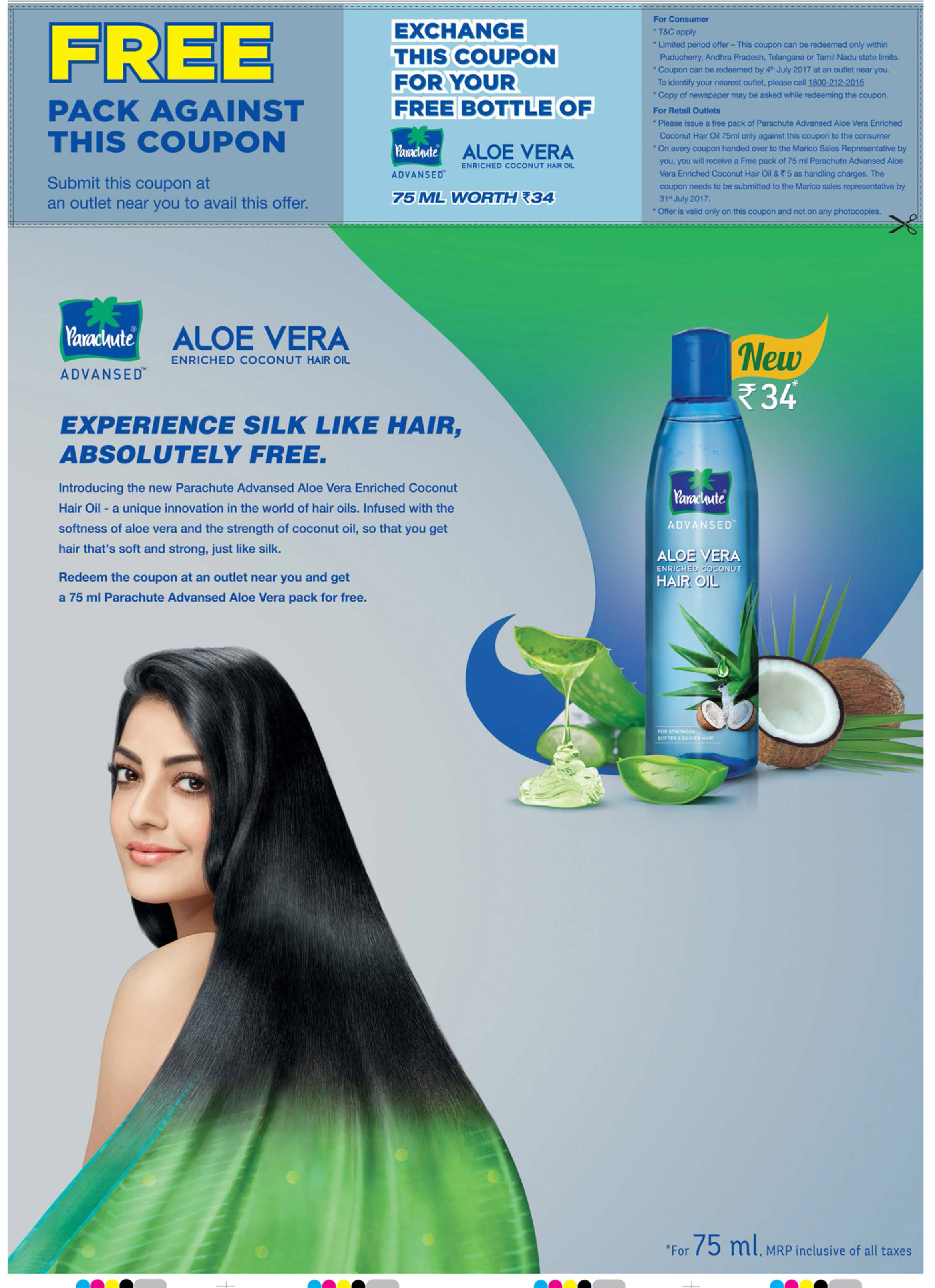 Parachute Advanced Aloe Vera Hair Oil Ad - Advert Gallery