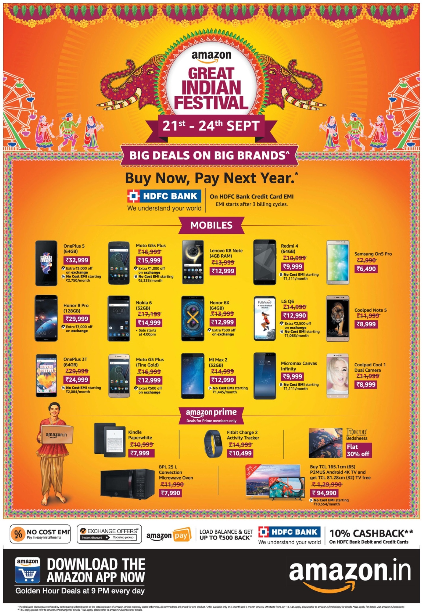Amazon In Great Indian Festival On 21To24 September Big Deals On Big