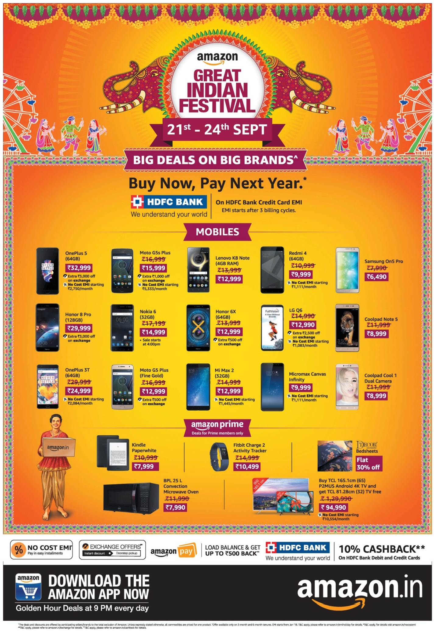 Amazon In Great Indian Festival On 21To24 September Big Deals On Big 