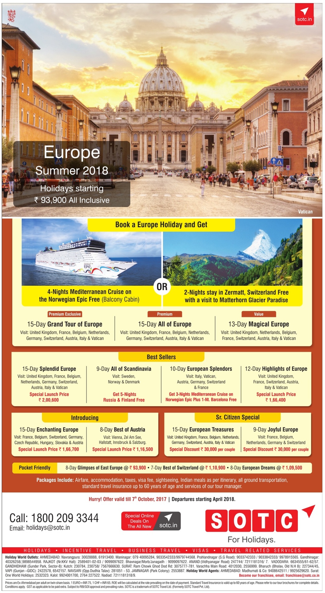 Sotc Holidays Europe Summer 2018 Ad Advert Gallery
