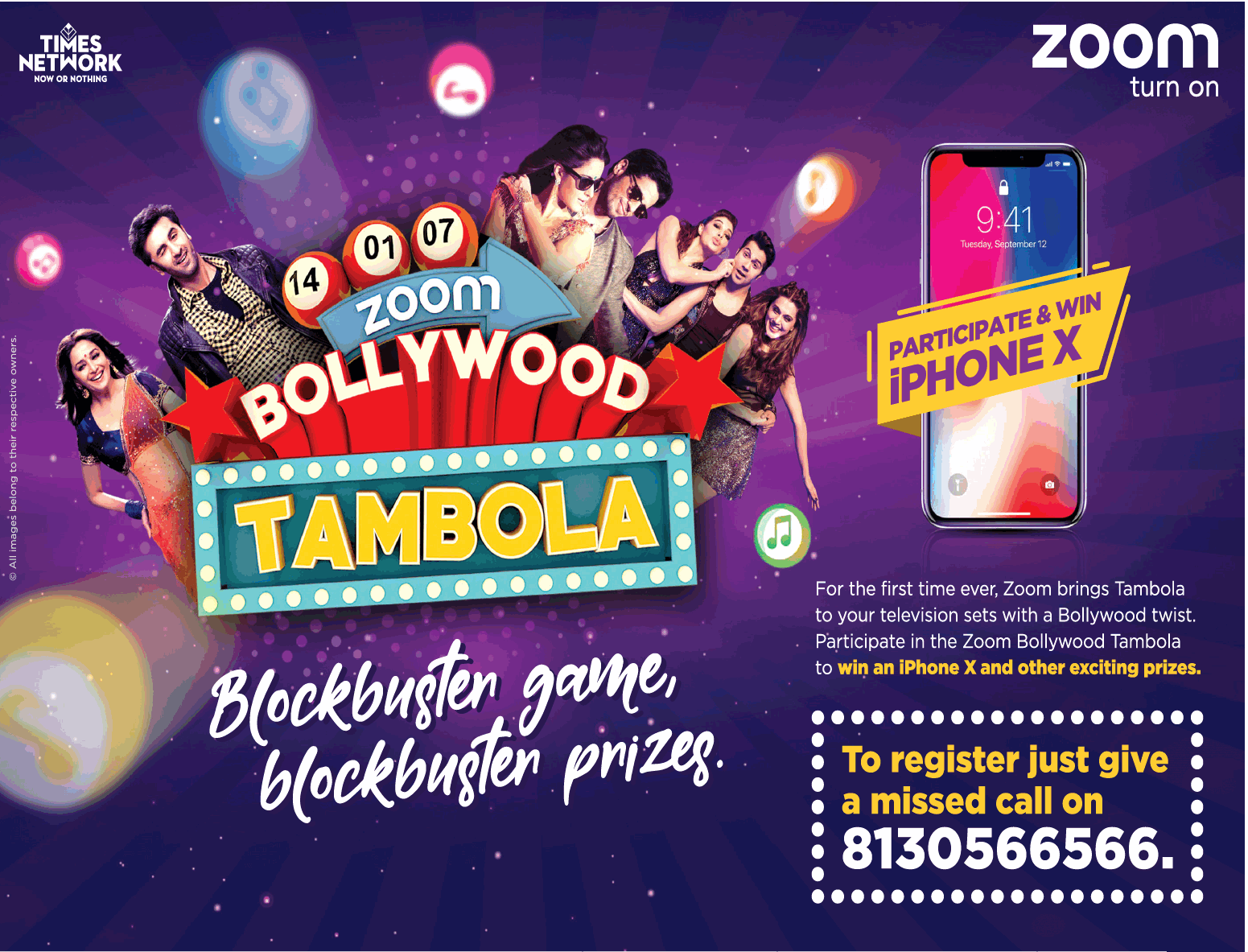 Zoom Turn On Bollywood Tambola Blockbuster Game Blocbuster Prizes ...