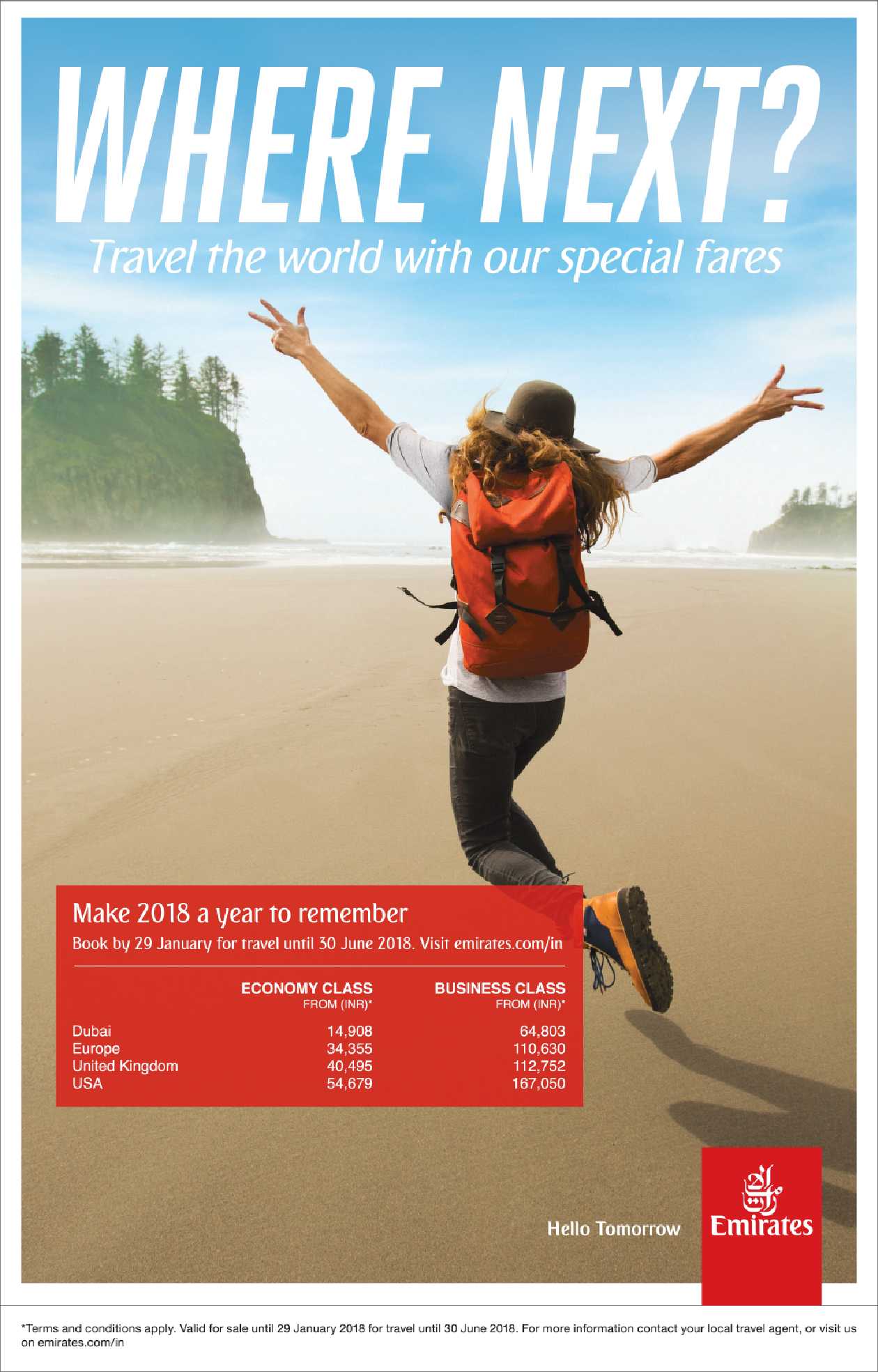 Emirates Where Next Travel The World With Our Special Fares Ad Advert