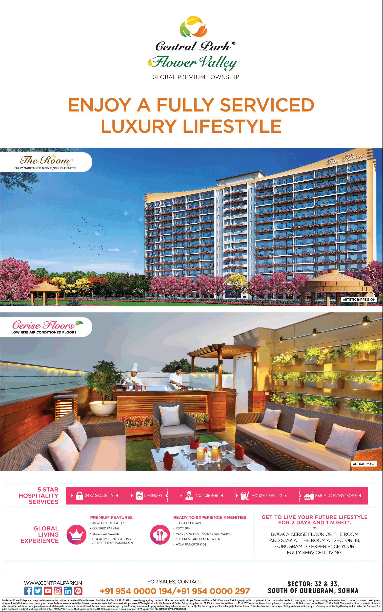 Central Park Flower Valley Enjoy A Fully Serviced Luxury Lifestyle Ad ...