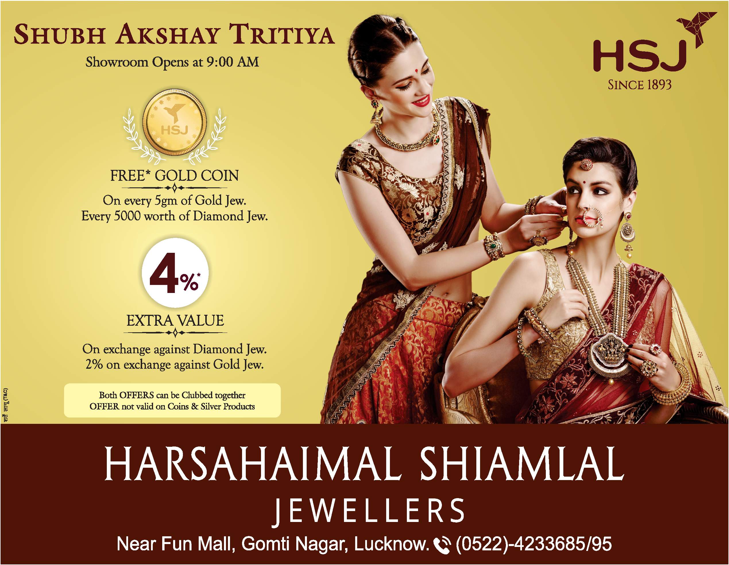 Harsahaimal Shiamlal Jewellers Shubh Akshay Tritiya Ad - Advert Gallery