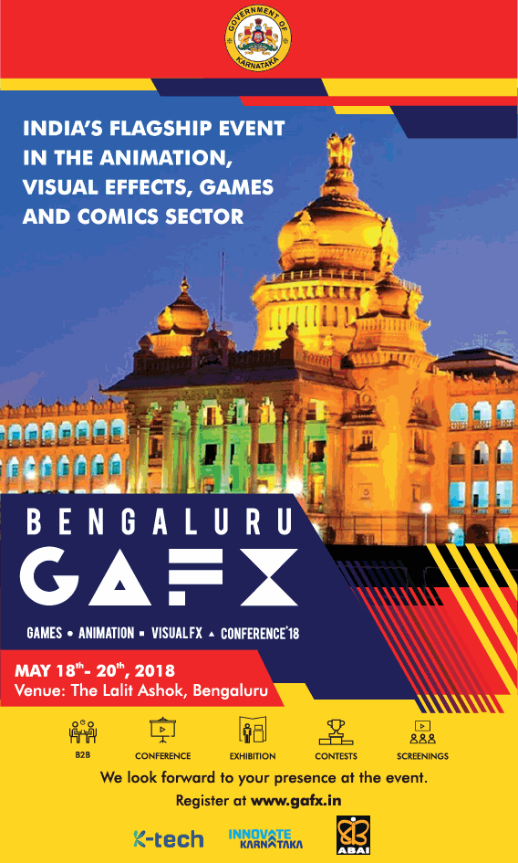 Indias Flagship Event In The Animation Bisual Effects Bengaluru Gafx Ad -  Advert Gallery
