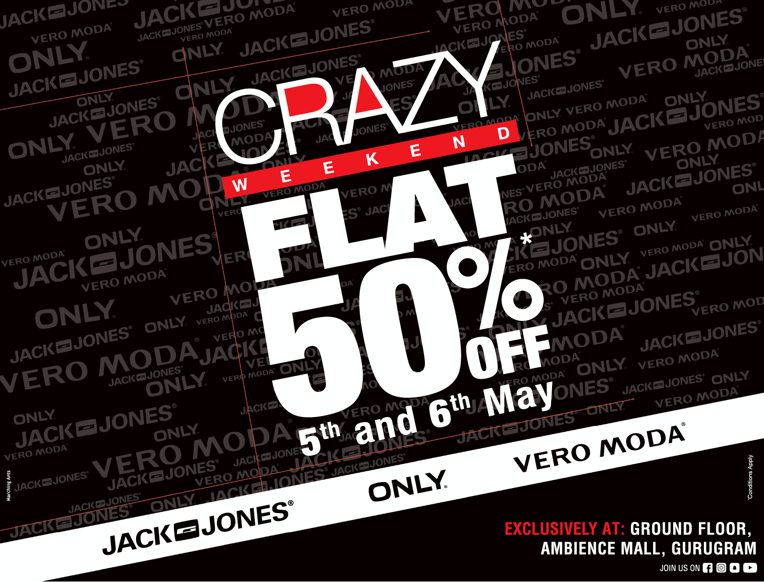 Fjendtlig halstørklæde jøde Jack Jones Only Vero Moda Crazy Weekend Flat 50% Off Ad - Advert Gallery