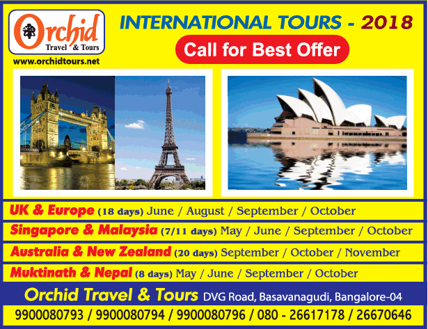 orchid tours and travels bangalore