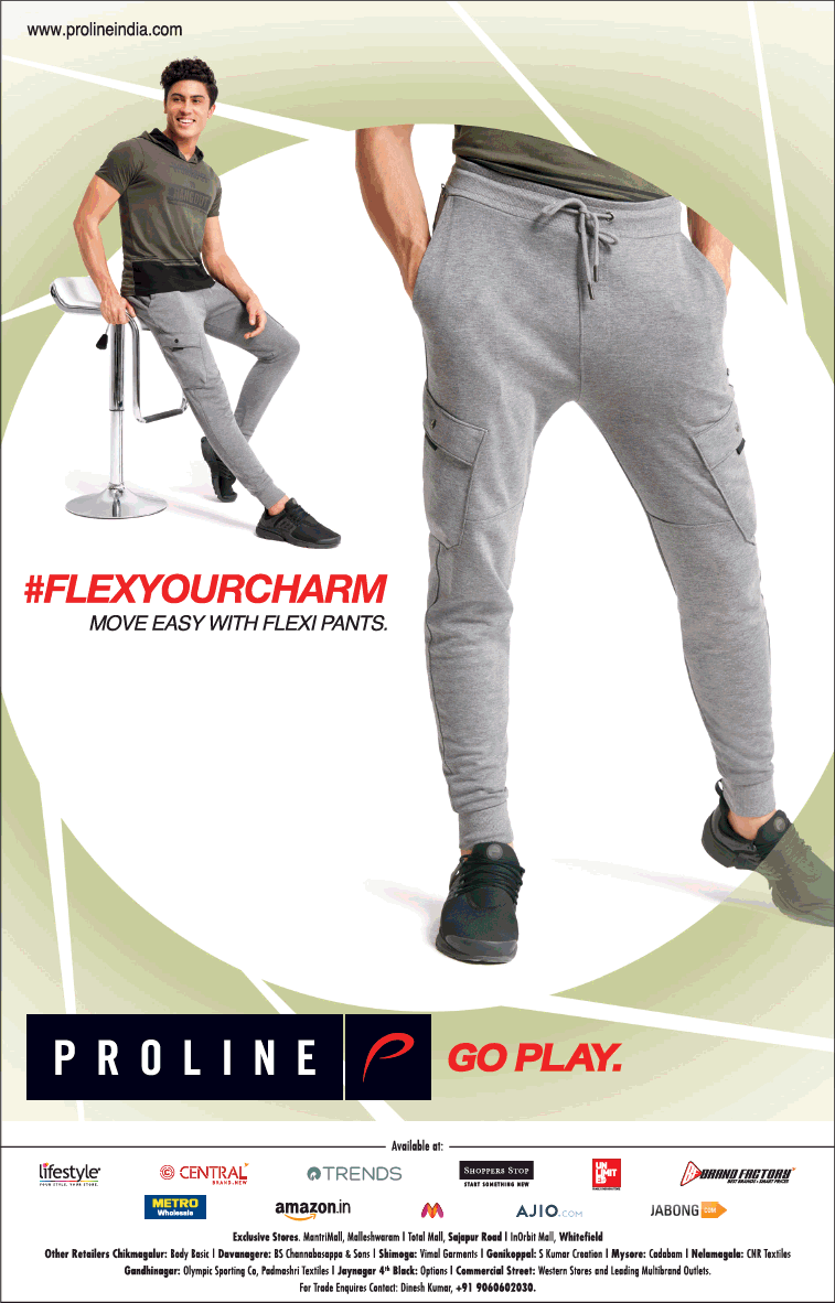 Proline Flex Your Charm Move Easy With Flex Pants Ad - Advert Gallery