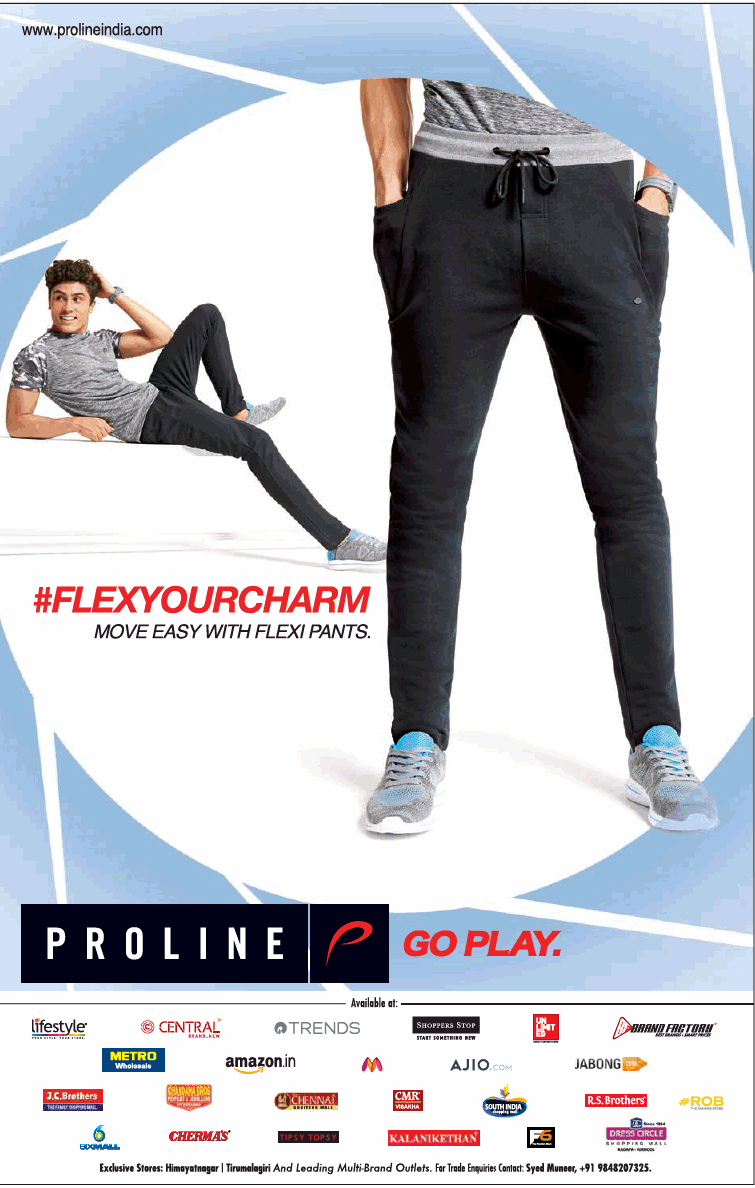 Proline Flex Your Charm Move Easy With Flexi Pants Ad - Advert Gallery