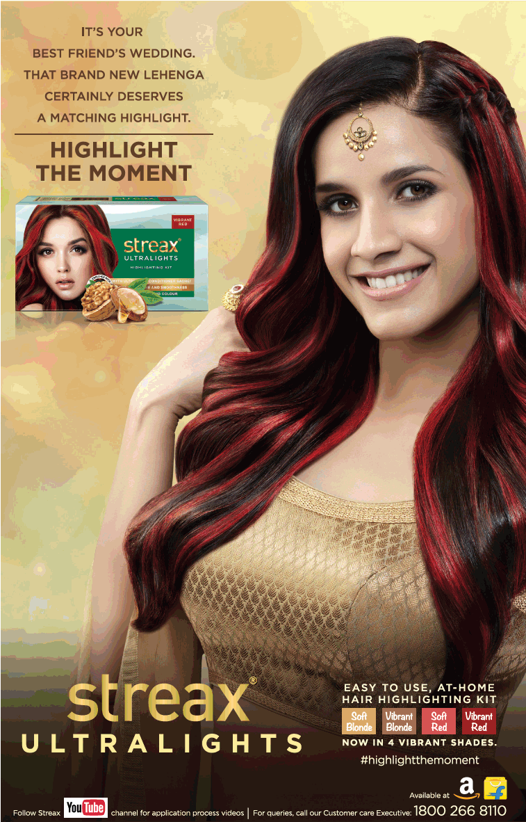 Streax Ultralights Hair Colour Highlight The Moment Ad - Advert Gallery