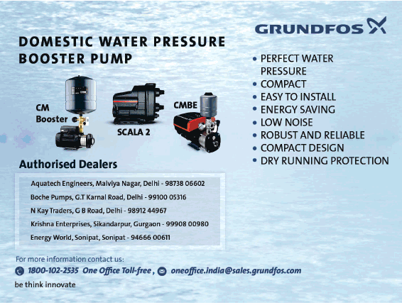 Grundfos Domestic Water Booster Pump Ad - Gallery