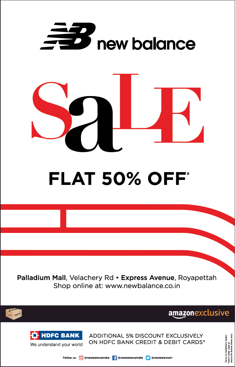 New Balance Sale Flat 50% Off Ad - Advert Gallery