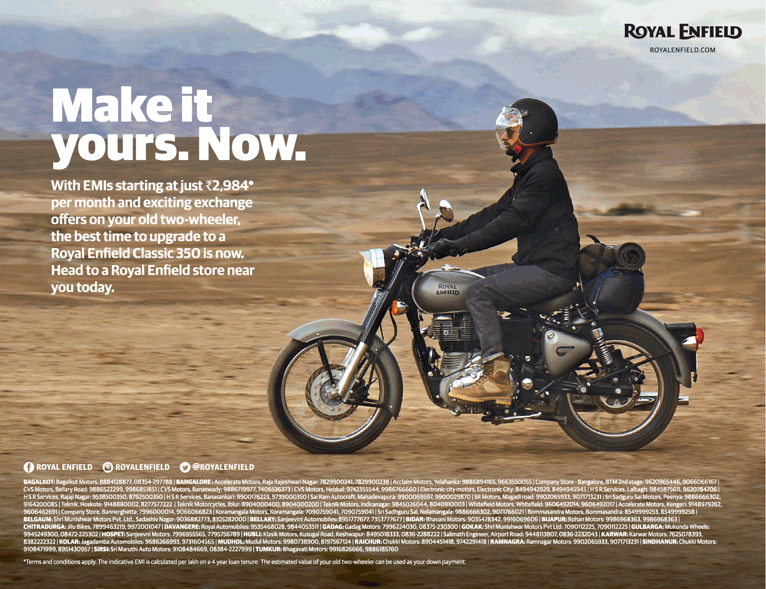 Royal Enfield Bikes Make It Yours Now Ad - Advert Gallery