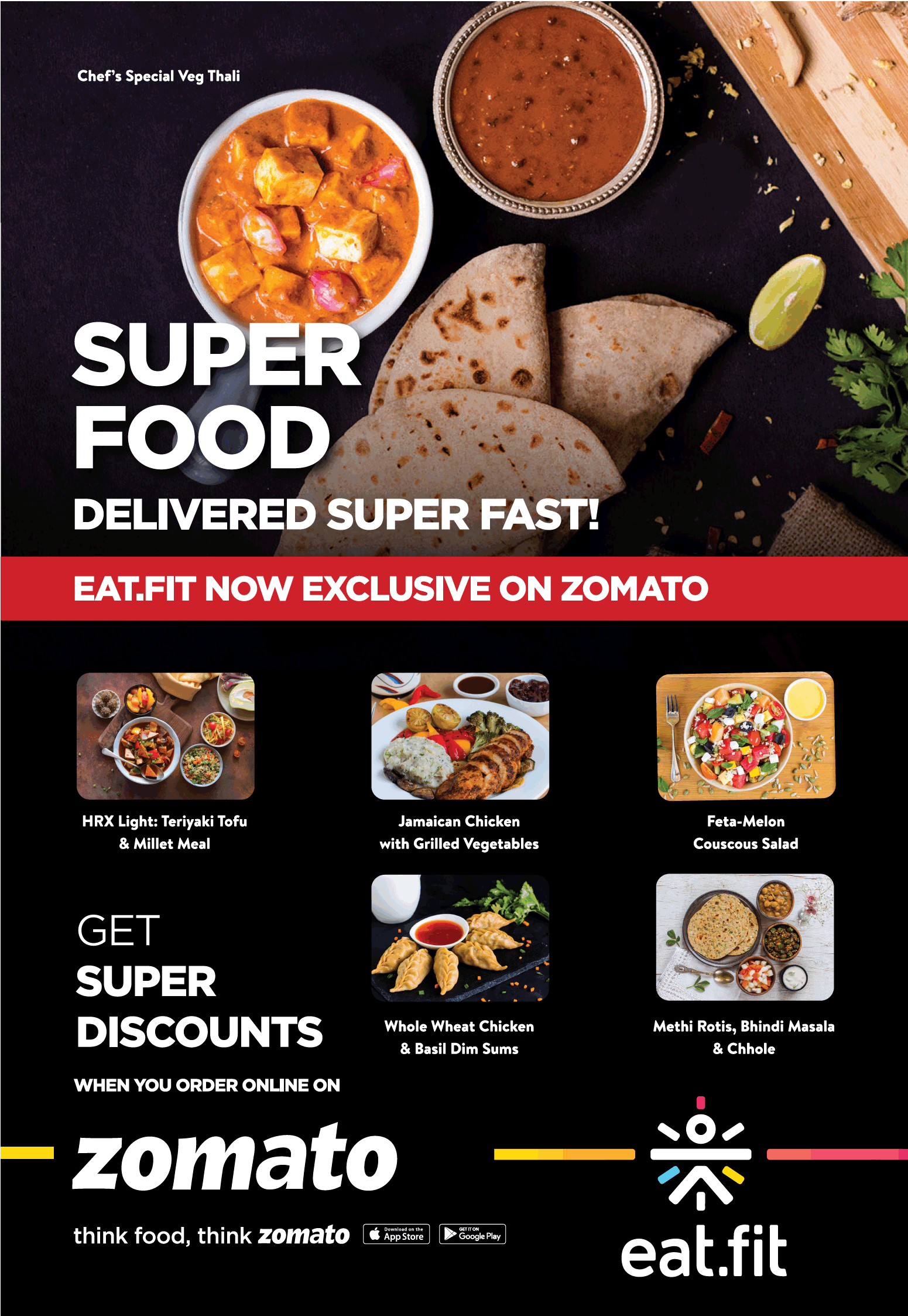Zomato Eat Fit Super Food Deliver Super Fast Ad - Advert Gallery