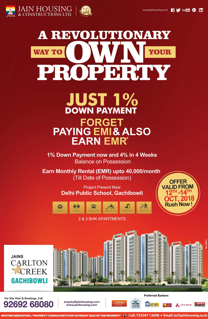 Jain Housing A Revolutionary Way To Own Property Ad - Advert Gallery