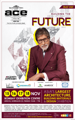 Ace Tech 2018 Asias Largest Architecture Building Materials Exhibition Ad in Times of India Mumbai