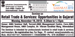 Ahmedabad Management Association Seminar on Retail Trade & Services : Opportunities in Gujarat Ad