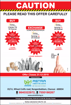 Astra Hearing Care Buy 3 Series Ad