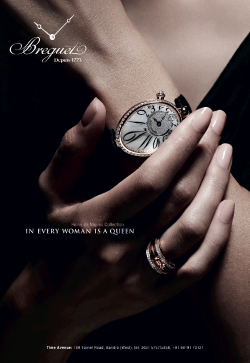 Breguet Watches - In Every Woman is a Queen Advertisement in Bombay Times Newspaper