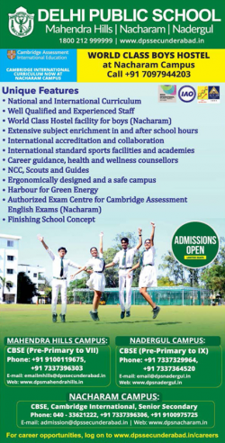 Delhi Public School World Class Boys Hostel Ad in Deccan Chronicle Hyderabad