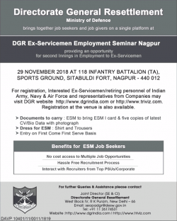 directorial-general-resettlement-employment-seminar-ad-times-of-india-mumbai-22-11-2018.png