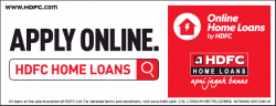 HDFC Online Home Loans Apply Online Ad in Times of India Delhi