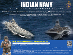 Indian Navy Online Application for Four year degree course under Cadet Entry Scheme Ad