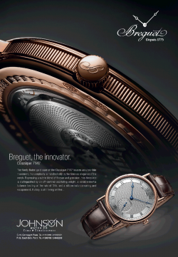 Johnson Watch Co Breguet The Innovator Ad in Times of India Delhi