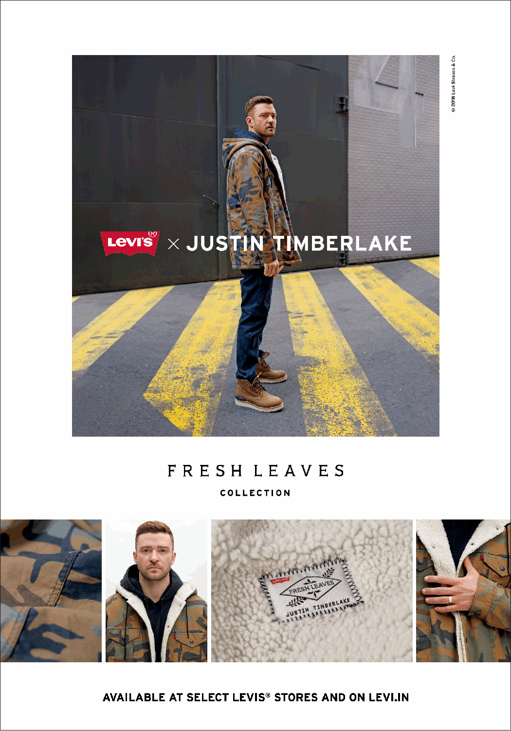 Levis Justin Timberlake Fresh Leaves Collection Ad in Times of India  Bangalore - Advert Gallery