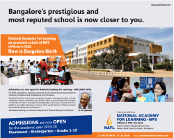 National Academy For Learning Admissions Open in Bangalore Ad in Times of India Bangalore