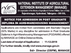 National Institute Of Agricultural Extension Management Ad