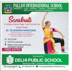 Pallavi International School Sanskruti a unique Natya Yoga Live Concert by Dr. Tejaswini Manoga Ad
